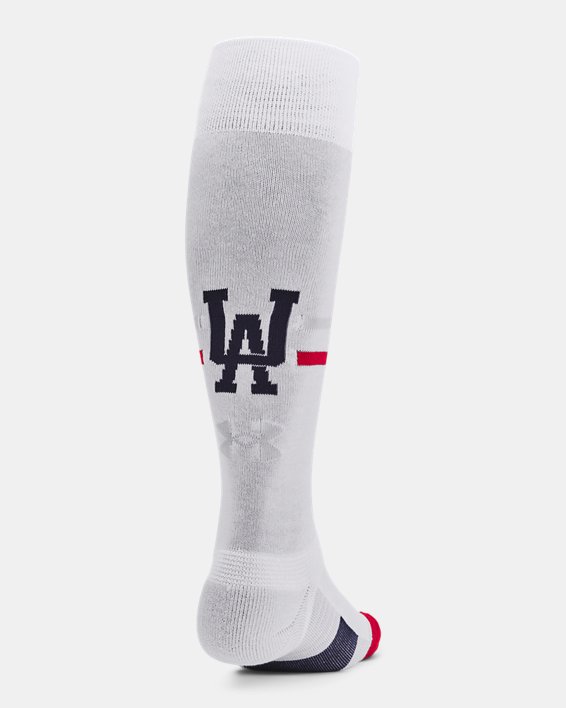 ถุงเท้าฟุตบอลยาวเหนือน่องข้อสูง UA ยูนิเซ็กส์ in White image number 2